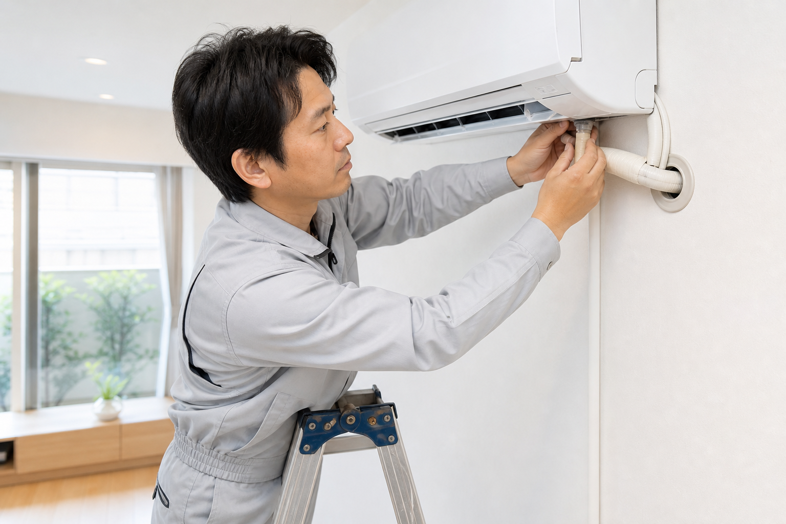 エアコンの電源まわりの工事